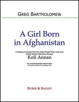 A Girl Born in Afghanistan SATB choral sheet music cover